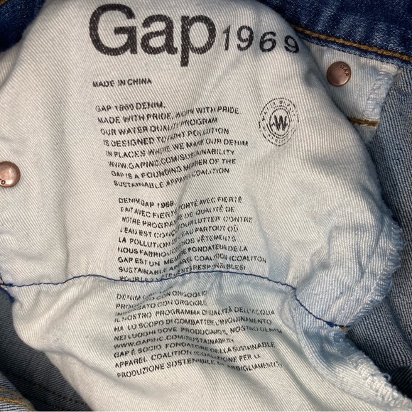 Gap 1969 Mens Slim Denim Jeans Raw Hem with Washwell Size 32X32 - Picture 7 of 16